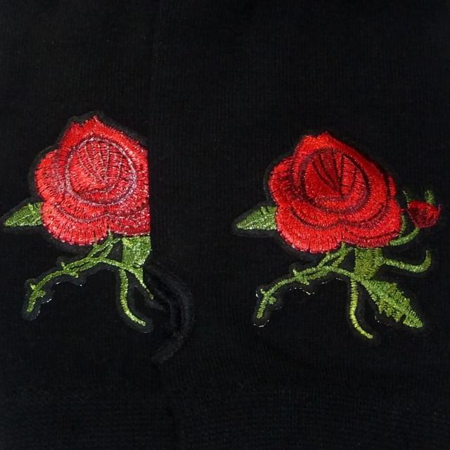 薔薇 バラ ローズ ワッペン ハンドカバー グローブ 指なし 手袋 < 女性ファッション 薔薇 バラ ローズ ワッペン ハンドカバー グローブ 指なし 手袋 < 女性ファッションの