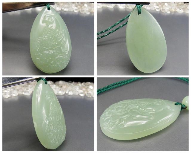 一点物鳳凰ネフライト軟玉ヒスイ天然石ペンダントネックレス809-058Za < 女性アクセサリー/時計  一点物鳳凰ネフライト軟玉ヒスイ天然石ペンダントネックレス809-058Za < 女性アクセサリー/時計の