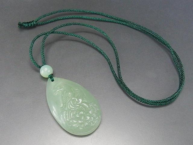 一点物鳳凰ネフライト軟玉ヒスイ天然石ペンダントネックレス809-058Za < 女性アクセサリー/時計  一点物鳳凰ネフライト軟玉ヒスイ天然石ペンダントネックレス809-058Za < 女性アクセサリー/時計の