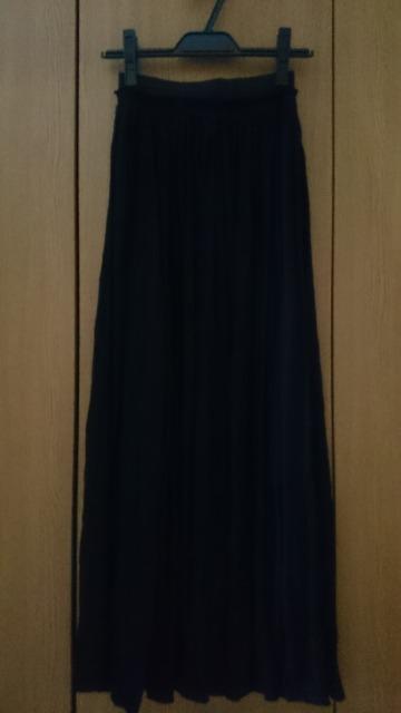 ギャザーロングスカート☆マキシスカート★ブラック☆シワ加工★ < 女性ファッション ギャザーロングスカート☆マキシスカート★ブラック☆シワ加工★ < 女性ファッションの