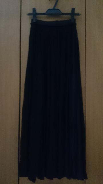 ギャザーロングスカート☆マキシスカート★ブラック☆シワ加工★ < 女性ファッション ギャザーロングスカート☆マキシスカート★ブラック☆シワ加工★ < 女性ファッションの