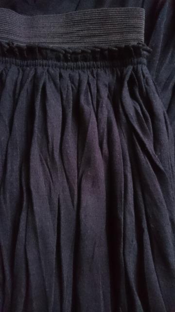 ギャザーロングスカート☆マキシスカート★ブラック☆シワ加工★ < 女性ファッション ギャザーロングスカート☆マキシスカート★ブラック☆シワ加工★ < 女性ファッションの