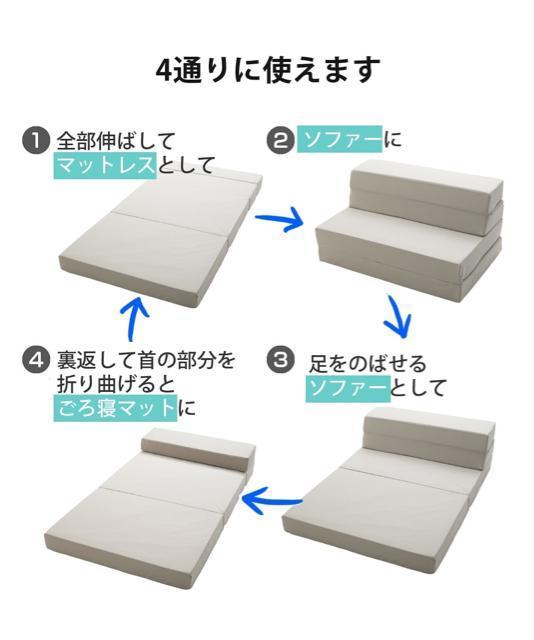 新品☆シングル♪ソファーにもなるマットレス♪厚み12cm!4WAY♪☆Q545 < インテリア/ライフ 新品☆シングル♪ソファーにもなるマットレス♪厚み12cm!4WAY♪☆Q545 < インテリア/ライフの