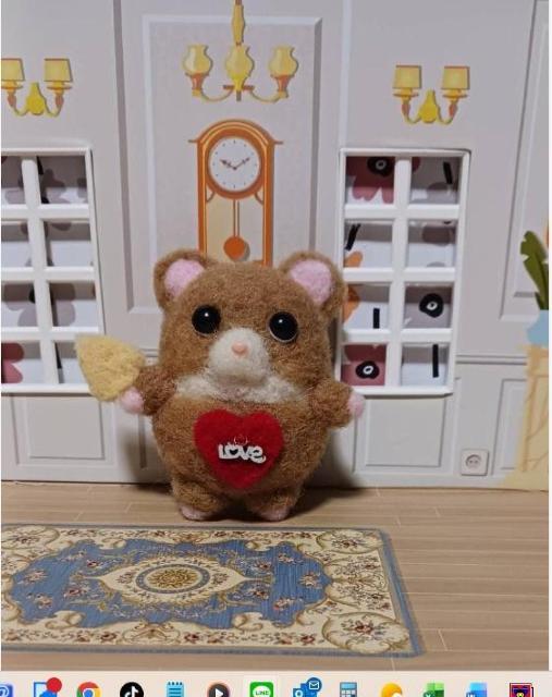 羊毛フェルト love♥のハムスターとハチ猫ちゃん(お魚付き) 2点 < ペット/手芸/園芸 羊毛フェルト love♥のハムスターとハチ猫ちゃん(お魚付き) 2点 < ペット/手芸/園芸の