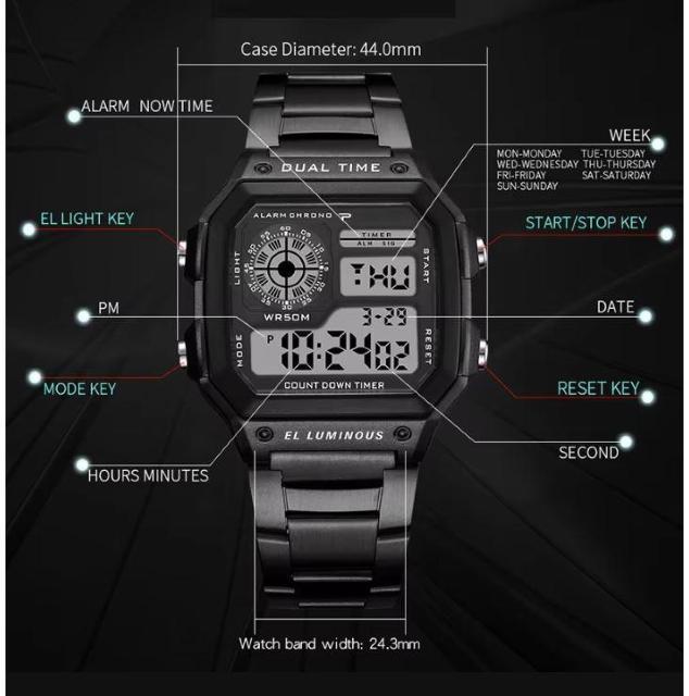 送料無料 未使用品 シルバー メンズ腕時計 デジタル クロノグラフ ミリタリー時計 スポーツ カレンダー 90 < 男性アクセサリー/時計 送料無料 未使用品 シルバー メンズ腕時計 デジタル クロノグラフ ミリタリー時計 スポーツ カレンダー 90 < 男性アクセサリー/時計の
