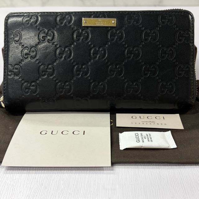 グッチ GUCCI 財布 長財布 シマレザー ラウンドファスナー メンズ レディース < ブランド グッチ GUCCI 財布 長財布 シマレザー ラウンドファスナー メンズ レディース < ブランドの