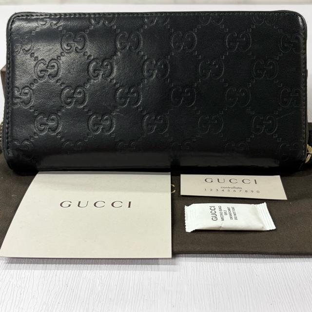 グッチ GUCCI 財布 長財布 シマレザー ラウンドファスナー メンズ レディース < ブランド グッチ GUCCI 財布 長財布 シマレザー ラウンドファスナー メンズ レディース < ブランドの