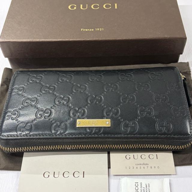 グッチ GUCCI 財布 長財布 シマレザー ラウンドファスナー メンズ レディース < ブランド グッチ GUCCI 財布 長財布 シマレザー ラウンドファスナー メンズ レディース < ブランドの