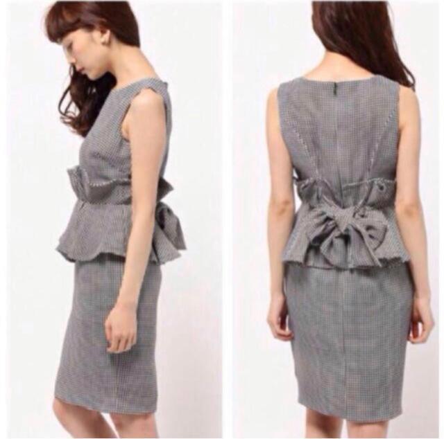 FRAYI.DFRAYIDWhiteダブルペプラムリボンワンピースフレイアイディーホワイト白 < ブランド  FRAYI.DFRAYIDWhiteダブルペプラムリボンワンピースフレイアイディーホワイト白 < ブランドの