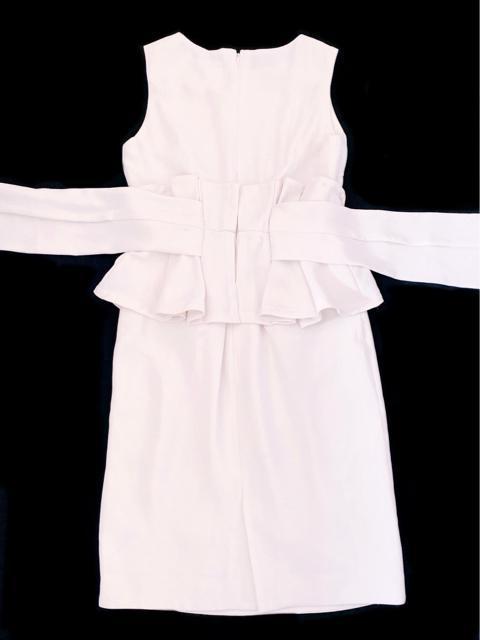 FRAYI.DFRAYIDWhiteダブルペプラムリボンワンピースフレイアイディーホワイト白 < ブランド  FRAYI.DFRAYIDWhiteダブルペプラムリボンワンピースフレイアイディーホワイト白 < ブランドの