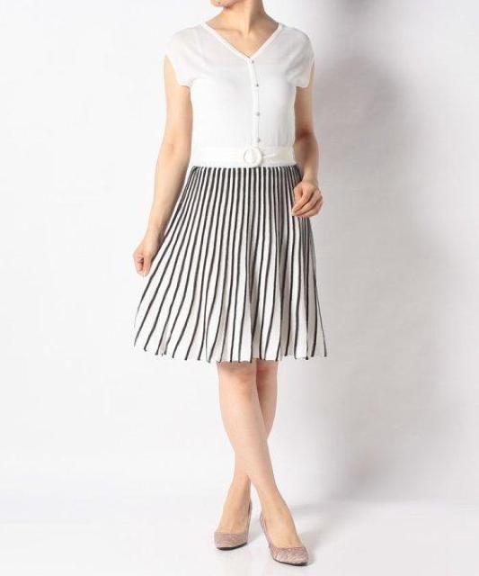 新品☆プライムパターン*フレンチスリーブ配色ニットワンピ < ブランド  新品☆プライムパターン*フレンチスリーブ配色ニットワンピ < ブランドの