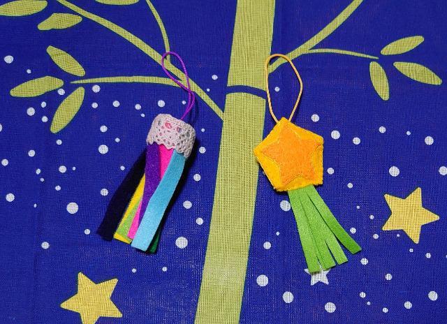 【定形外送料無料】ハンドメイド♪フェルト七夕飾り☆ミ★織姫彦星セットA(9点)★ < ペット/手芸/園芸  【定形外送料無料】ハンドメイド♪フェルト七夕飾り☆ミ★織姫彦星セットA(9点)★ < ペット/手芸/園芸の