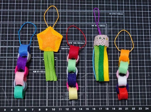 【定形外送料無料】ハンドメイド♪フェルト七夕飾り☆ミ★織姫彦星セットA(9点)★ < ペット/手芸/園芸  【定形外送料無料】ハンドメイド♪フェルト七夕飾り☆ミ★織姫彦星セットA(9点)★ < ペット/手芸/園芸の