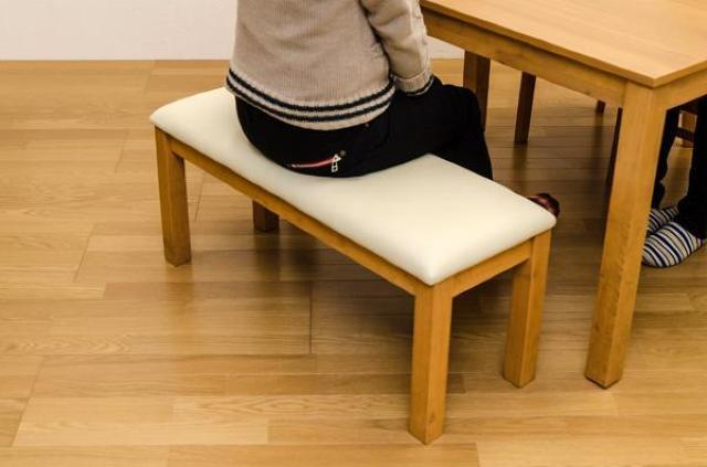 【送料無料】ダイニングベンチ 天然木 PVCレザー 合皮シート ブラウン < インテリア/ライフ 【送料無料】ダイニングベンチ 天然木 PVCレザー 合皮シート ブラウン < インテリア/ライフの