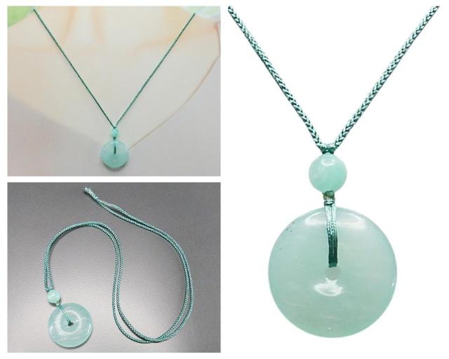 一点物アイス種半透明天然石アマゾナイト丸平安扣ペンダント糸ネックレス < 女性アクセサリー/時計  一点物アイス種半透明天然石アマゾナイト丸平安扣ペンダント糸ネックレス < 女性アクセサリー/時計の