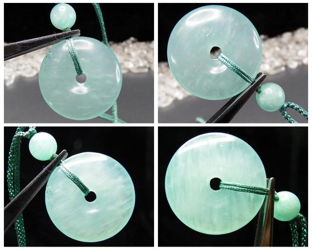 一点物アイス種半透明天然石アマゾナイト丸平安扣ペンダント糸ネックレス < 女性アクセサリー/時計  一点物アイス種半透明天然石アマゾナイト丸平安扣ペンダント糸ネックレス < 女性アクセサリー/時計の