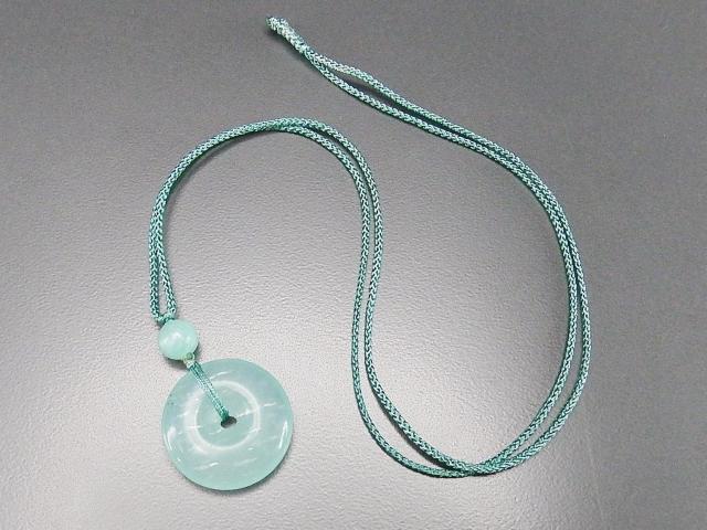 一点物アイス種半透明天然石アマゾナイト丸平安扣ペンダント糸ネックレス < 女性アクセサリー/時計  一点物アイス種半透明天然石アマゾナイト丸平安扣ペンダント糸ネックレス < 女性アクセサリー/時計の