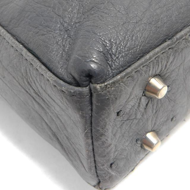 1000円 美品 オーストリッチ ハンドバッグ ショルダーバッグ 2WAYバッグ 濃グレー < 女性ファッション 1000円 美品 オーストリッチ ハンドバッグ ショルダーバッグ 2WAYバッグ 濃グレー < 女性ファッションの