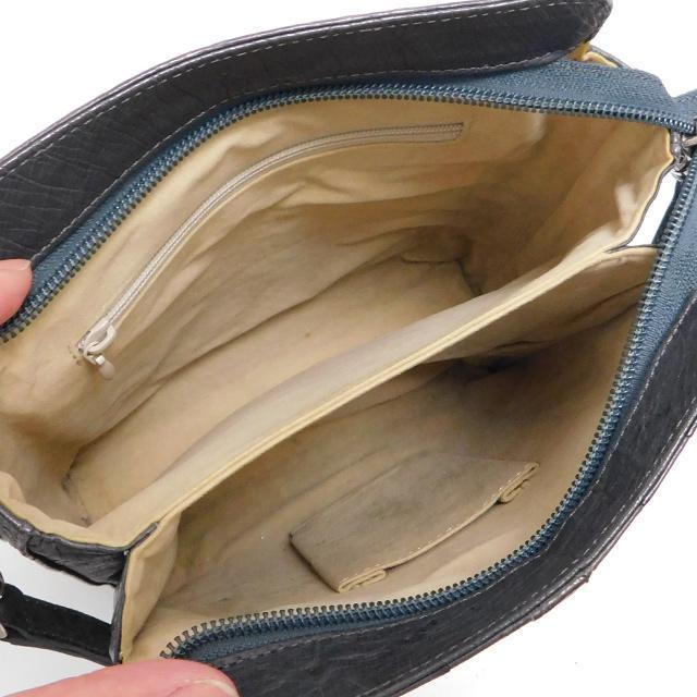 1000円 美品 オーストリッチ ハンドバッグ ショルダーバッグ 2WAYバッグ 濃グレー < 女性ファッション 1000円 美品 オーストリッチ ハンドバッグ ショルダーバッグ 2WAYバッグ 濃グレー < 女性ファッションの