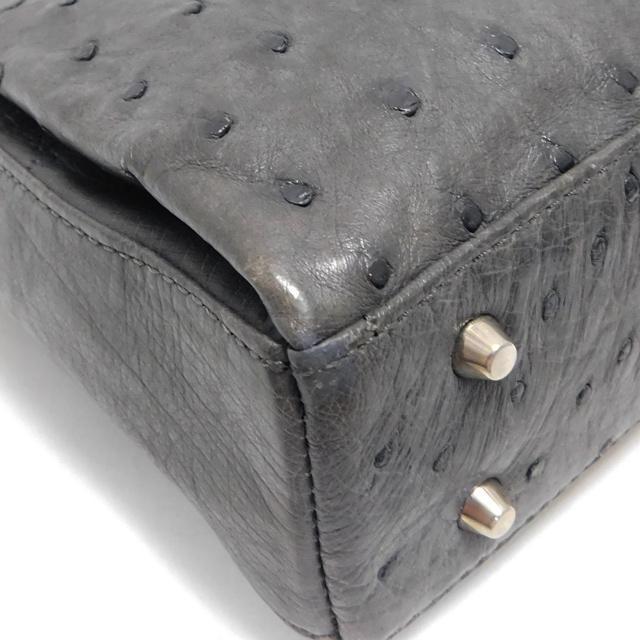 1000円 美品 オーストリッチ ハンドバッグ ショルダーバッグ 2WAYバッグ 濃グレー < 女性ファッション 1000円 美品 オーストリッチ ハンドバッグ ショルダーバッグ 2WAYバッグ 濃グレー < 女性ファッションの