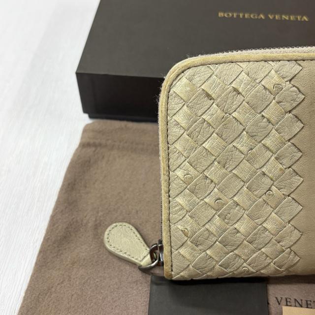 希少 ボッテガヴェネタ BOTTEGAVENETA 財布 長財布 イントレチャート オーストリッチ ラウンドファスナー メンズ < ブランド 希少 ボッテガヴェネタ BOTTEGAVENETA 財布 長財布 イントレチャート オーストリッチ ラウンドファスナー メンズ < ブランドの