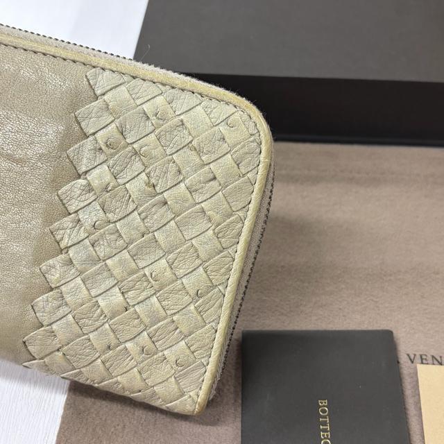 希少 ボッテガヴェネタ BOTTEGAVENETA 財布 長財布 イントレチャート オーストリッチ ラウンドファスナー メンズ < ブランド 希少 ボッテガヴェネタ BOTTEGAVENETA 財布 長財布 イントレチャート オーストリッチ ラウンドファスナー メンズ < ブランドの