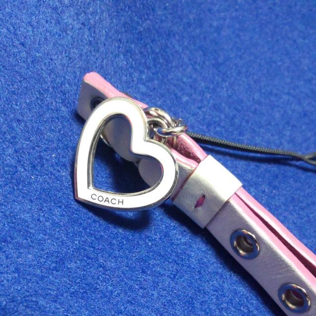 COACH �R�[�` �n�[�g�`���[�� �X�g���b�v �s���N�~�� �X�}�z �L�[�z���_�[ ���� �� �u�����h�� 