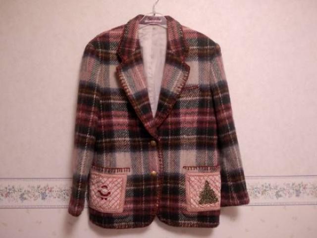 レア!ワンダフルワールド サンタとツリー刺繍パッチジャケット カネコイサオ クリスマスに < ブランド レア!ワンダフルワールド サンタとツリー刺繍パッチジャケット カネコイサオ クリスマスに < ブランドの