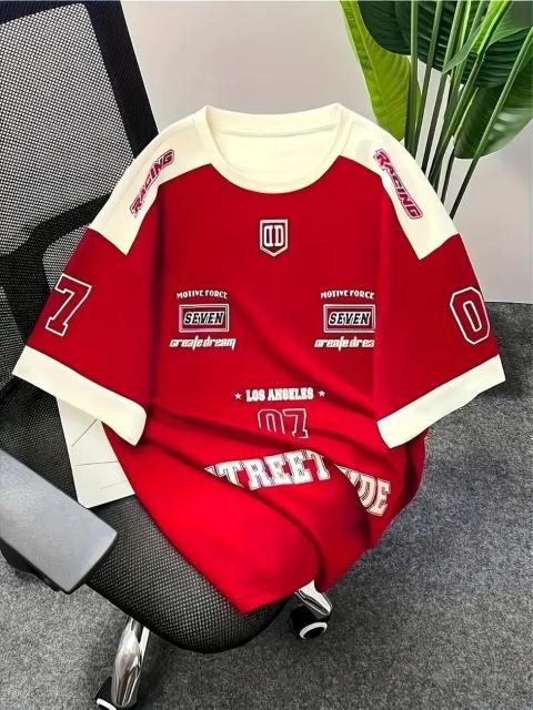 超お買い得1090円★07Star3D メンズ グラフィックTシャツ ストリートウェアUSAサイズS(日本サイズL相当) 赤 < 男性ファッション  超お買い得1090円★07Star3D メンズ グラフィックTシャツ ストリートウェアUSAサイズS(日本サイズL相当) 赤  < 男性ファッションの