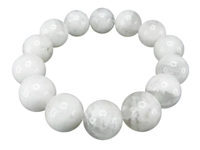 逸品一点物スノーファントムクォーツ超大玉約17mm天然石ブレスレット数珠 < 女性アクセサリー/時計  逸品一点物スノーファントムクォーツ超大玉約17mm天然石ブレスレット数珠  < 女性アクセサリー/時計の