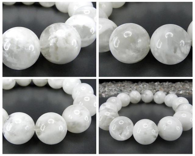 逸品一点物スノーファントムクォーツ超大玉約17mm天然石ブレスレット数珠 < 女性アクセサリー/時計  逸品一点物スノーファントムクォーツ超大玉約17mm天然石ブレスレット数珠 < 女性アクセサリー/時計の