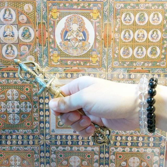 チベット密教法具 カルタリ ドルジェ 長さ20cm ヴァジュラ < インテリア/ライフ  チベット密教法具 カルタリ ドルジェ 長さ20cm ヴァジュラ < インテリア/ライフの