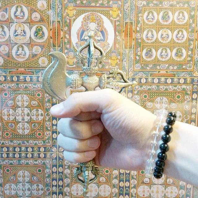 チベット密教法具 カルタリ ドルジェ 長さ20cm ヴァジュラ < インテリア/ライフ  チベット密教法具 カルタリ ドルジェ 長さ20cm ヴァジュラ < インテリア/ライフの