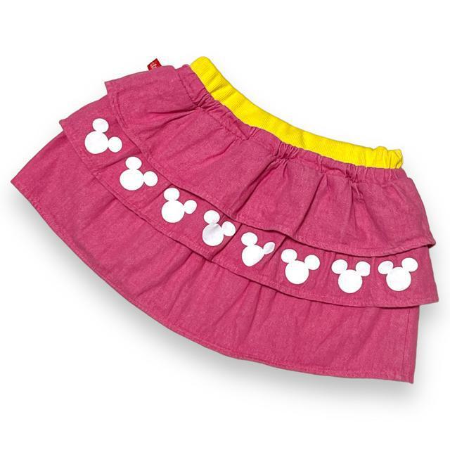 【BABYDOLL×DiSNEY/90】ミッキープリント入3段フリルミニスカート < ブランド  【BABYDOLL×DiSNEY/90】ミッキープリント入3段フリルミニスカート < ブランドの