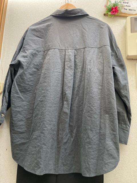 LLスモーキーグリーンしわ加工シャツ < 女性ファッション  LLスモーキーグリーンしわ加工シャツ < 女性ファッションの