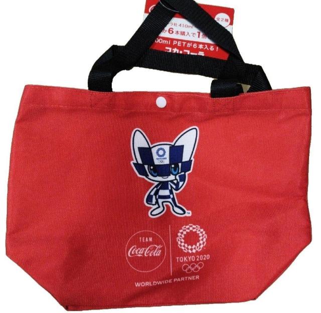 TOKYO2020オリンピック ミライトワ ナイロントートバッグ エコバック 赤 < 女性ファッション  TOKYO2020オリンピック ミライトワ ナイロントートバッグ エコバック 赤  < 女性ファッションの