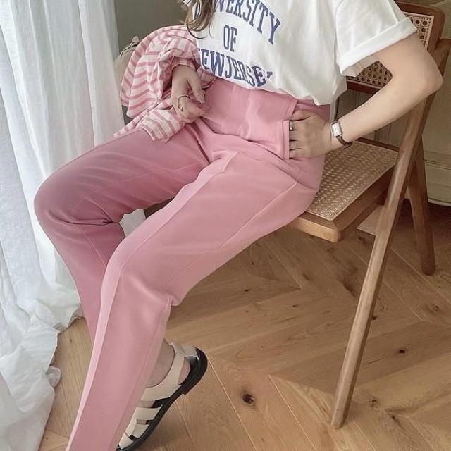 ◆GRL/グレイル◆ハイウエストテーパードパンツ★ピンクXS*秋コーデ♪ < ブランド  ◆GRL/グレイル◆ハイウエストテーパードパンツ★ピンクXS*秋コーデ♪ < ブランドの