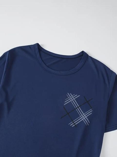 爆ヤス価格1990円★3枚セットのメンズ夏用軽量パジャマセット - 半袖&ショーツ3枚セット USAサイズM(日本サイズXL)紺 < 男性ファッション 爆ヤス価格1990円★3枚セットのメンズ夏用軽量パジャマセット - 半袖&ショーツ3枚セット USAサイズM(日本サイズXL)紺 < 男性ファッションの