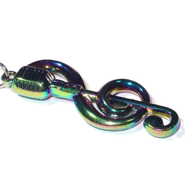 ガイコツマイク マイク ト音記号 カラフル キーホルダー キーリング チャーム < 男性ファッション ガイコツマイク マイク ト音記号 カラフル キーホルダー キーリング チャーム < 男性ファッションの