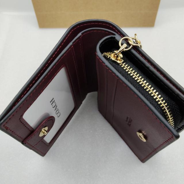 新品COACH 二つ折り財布 クロコダイル柄型押しレザー スナップウォレット < ブランド 新品COACH 二つ折り財布 クロコダイル柄型押しレザー スナップウォレット < ブランドの