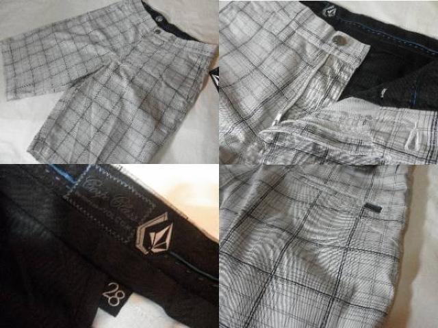 USA購入 ボルコム VOLCOM 渋いチェック柄 ハーフP 28インチGray < ブランド  USA購入 ボルコム VOLCOM 渋いチェック柄 ハーフP 28インチGray < ブランドの