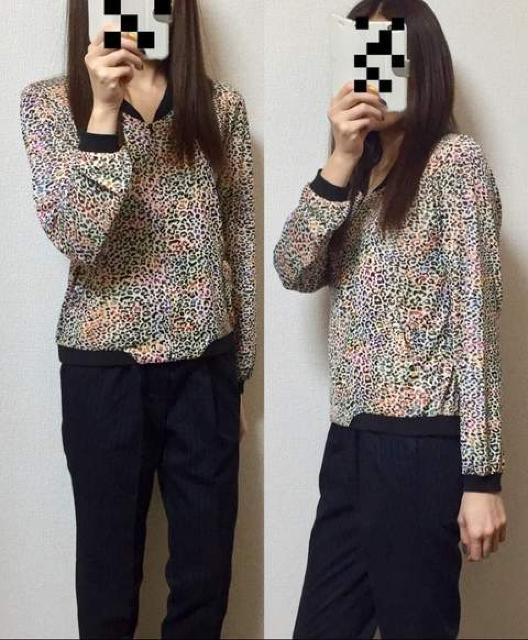 a.g.plusエージープラス〓カラフルレオパードブルゾン(F)美品 < ブランド  a.g.plusエージープラス〓カラフルレオパードブルゾン(F)美品 < ブランドの