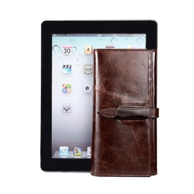 牛革 レザー ベルト留め 二つ折り財布 ブラウン < 男性ファッション  牛革 レザー ベルト留め 二つ折り財布 ブラウン < 男性ファッションの