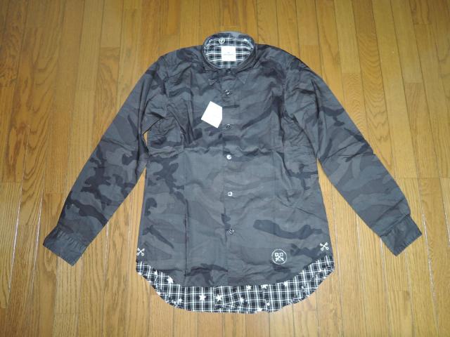 新品 uniform experiment DOUBLE LAYERD SHIRT 1 迷彩 チェック柄 レイヤード シャツ < ブランド 新品 uniform experiment DOUBLE LAYERD SHIRT 1 迷彩 チェック柄 レイヤード シャツ < ブランドの