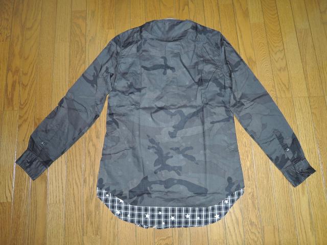 新品 uniform experiment DOUBLE LAYERD SHIRT 1 迷彩 チェック柄 レイヤード シャツ < ブランド 新品 uniform experiment DOUBLE LAYERD SHIRT 1 迷彩 チェック柄 レイヤード シャツ < ブランドの