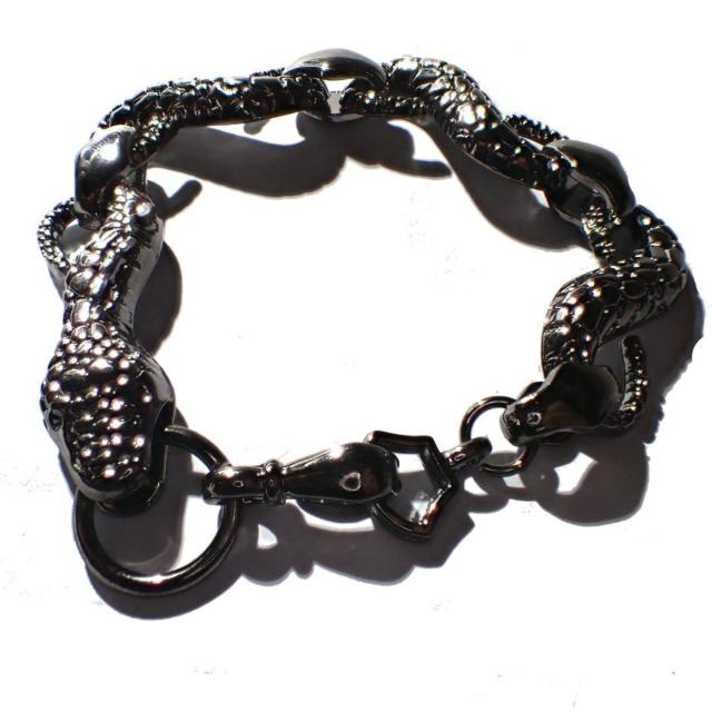 黒色 蛇 ヘビ へび スネーク ブレスレット アクセサリー ブラック メンズ < 男性アクセサリー/時計 黒色 蛇 ヘビ へび スネーク ブレスレット アクセサリー ブラック メンズ < 男性アクセサリー/時計の