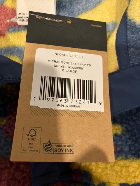 THE NORTH FACE フリースジャケット総柄 大きいsizeXLレトロ < ブランド  THE NORTH FACE フリースジャケット総柄 大きいsizeXLレトロ < ブランドの