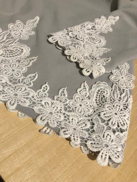 裾、袖レース仕様 オシャレなカットソー < 女性ファッション  裾、袖レース仕様 オシャレなカットソー < 女性ファッションの