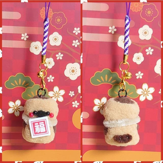 ハンドメイド♪ポンポンマスコット『縁起物根付ストラップ』福良すずめさん < ペット/手芸/園芸 ハンドメイド♪ポンポンマスコット『縁起物根付ストラップ』福良すずめさん < ペット/手芸/園芸の