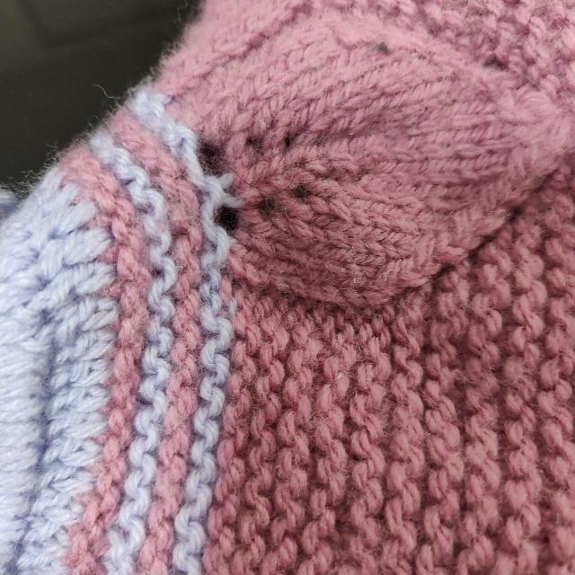 ハンドメイド ニット靴下 紫とオレンジ ストライプ < ペット/手芸/園芸 ハンドメイド ニット靴下 紫とオレンジ ストライプ < ペット/手芸/園芸の